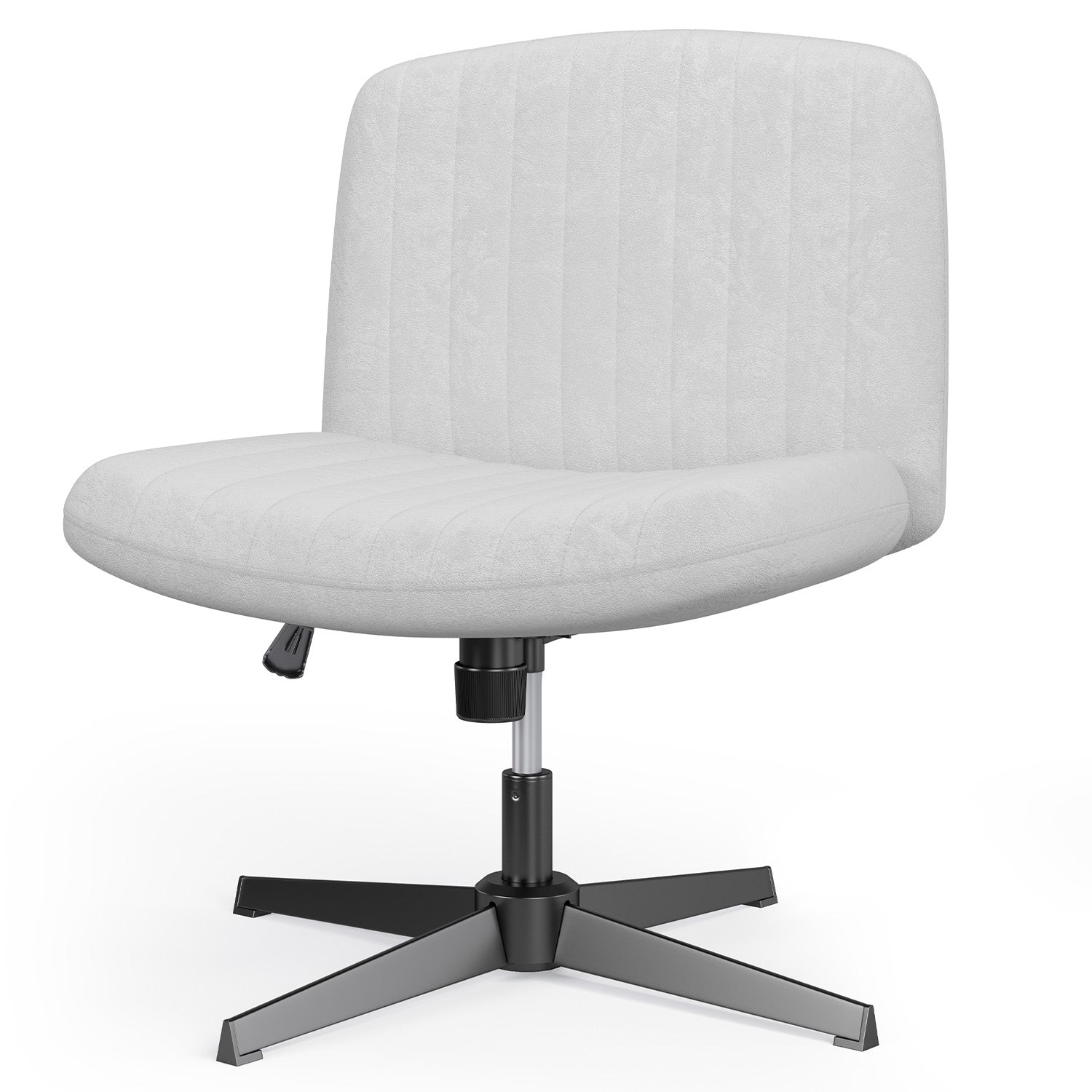Ergonomic Cross Legged Office Chair Armless Wide Desk Chair with Mid Back Support for Home Office Bedroom