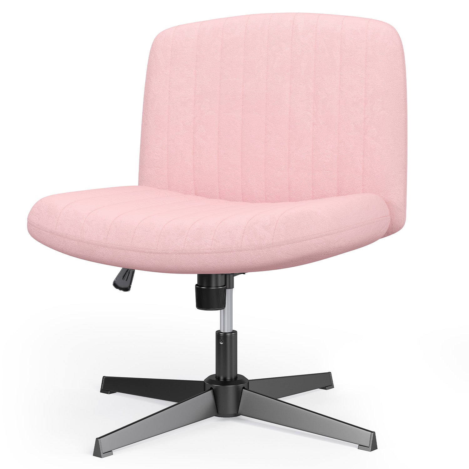 Ergonomic Cross Legged Office Chair Armless Wide Desk Chair with Mid Back Support for Home Office Bedroom