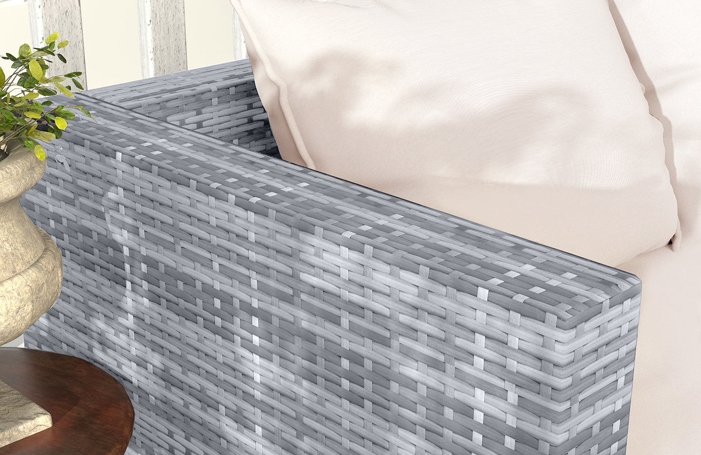 Garden Furniture Rattan Modular Corner Sofa Set 5 Seats  (2025 New Version)