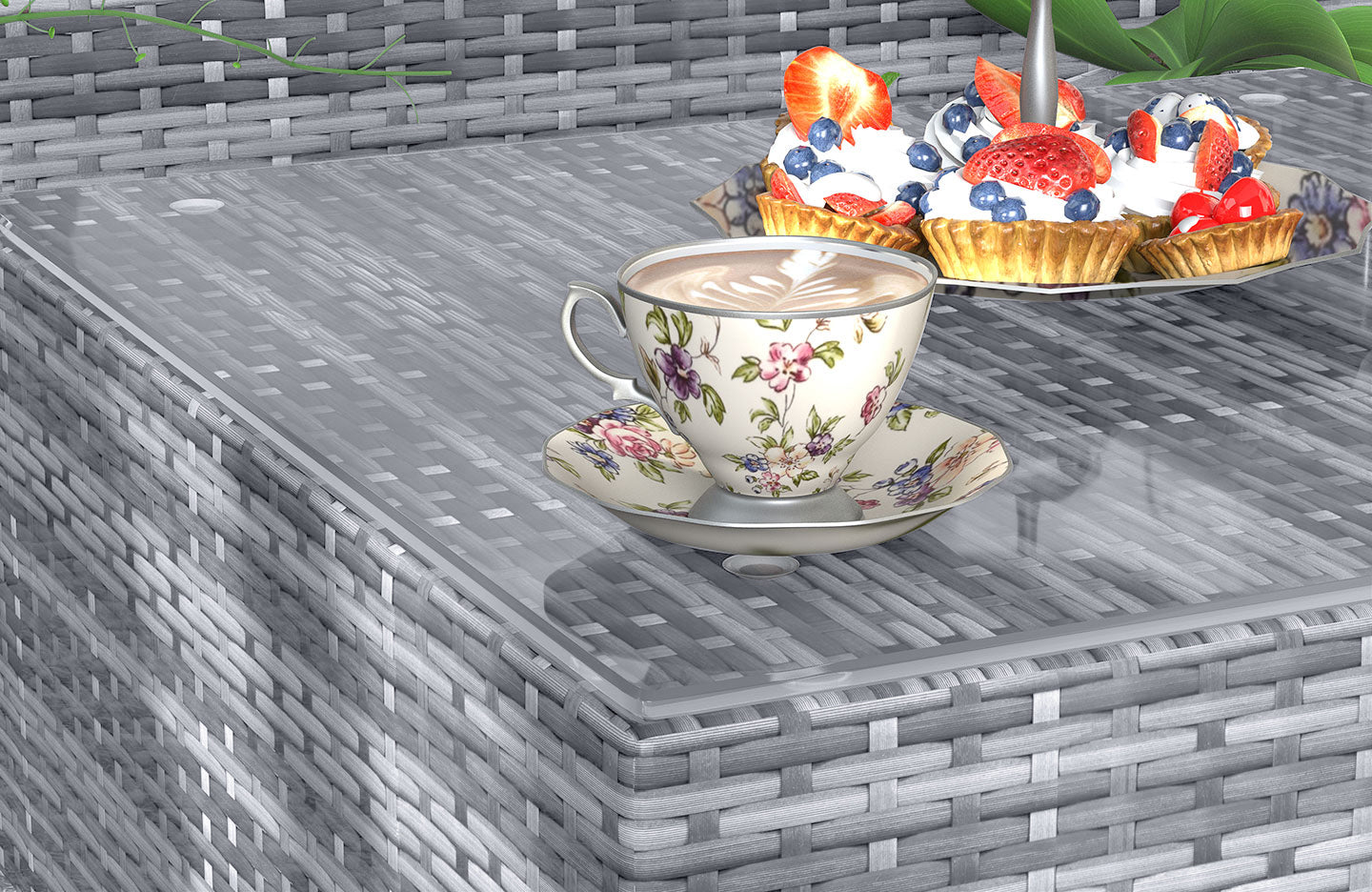 Garden Furniture Rattan Modular Corner Sofa Set 5 Seats  (2025 New Version)