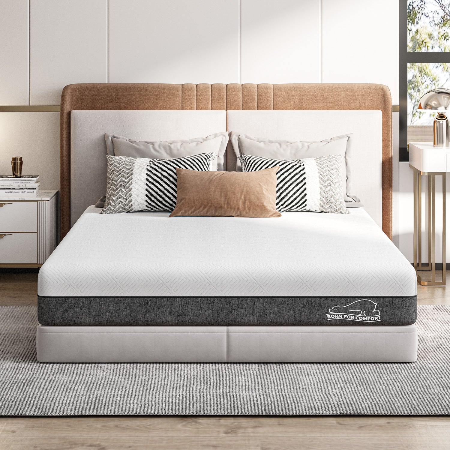 Memory Foam Mattress, Soft Fabric, Skin-friendly Mattress, Breathable Cover, 2 Layer for More Supportive
