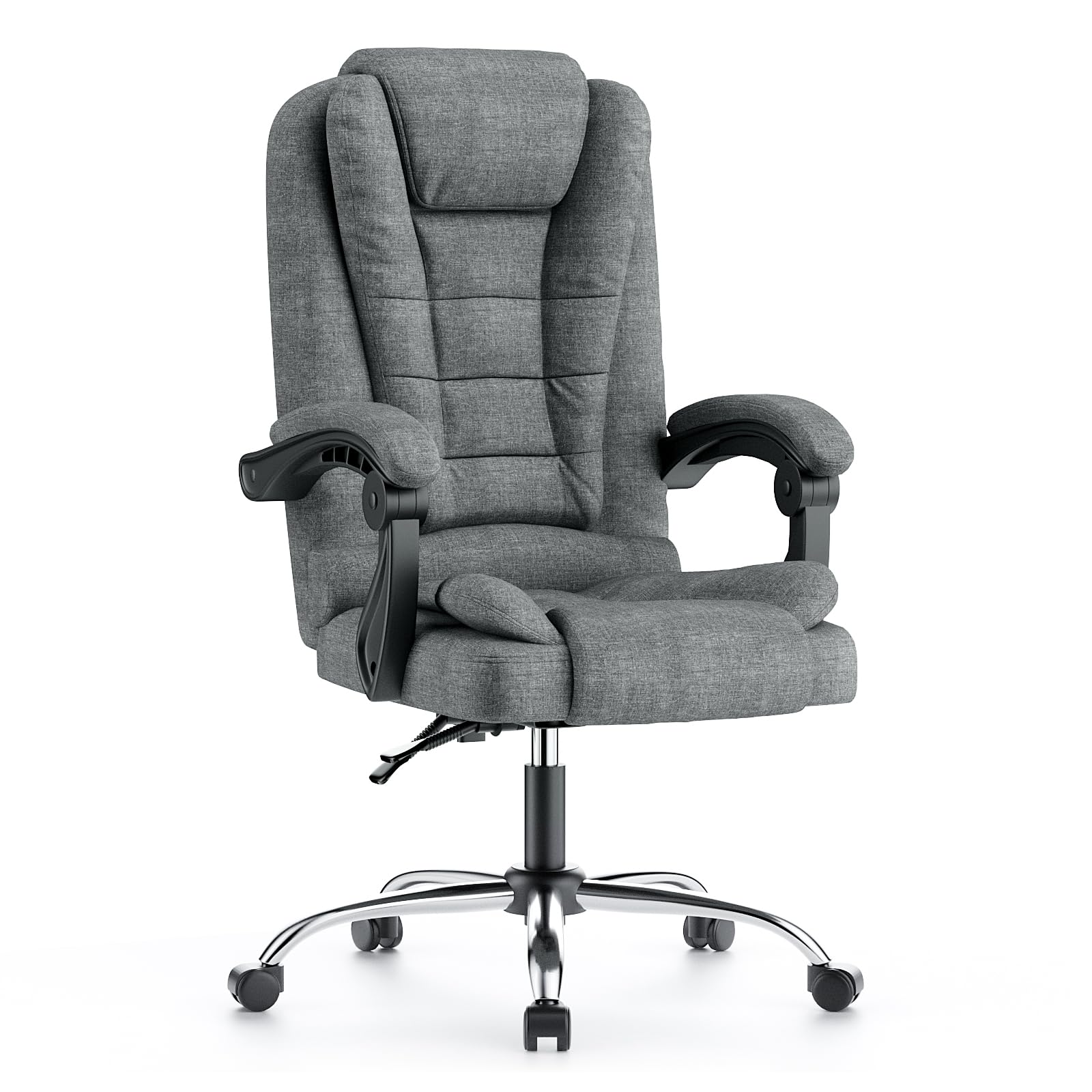 Ergonomic Executive Office Chair PU Leather High Back Computer Desk Chair with Reclining Tilt Function for Home Office Working
