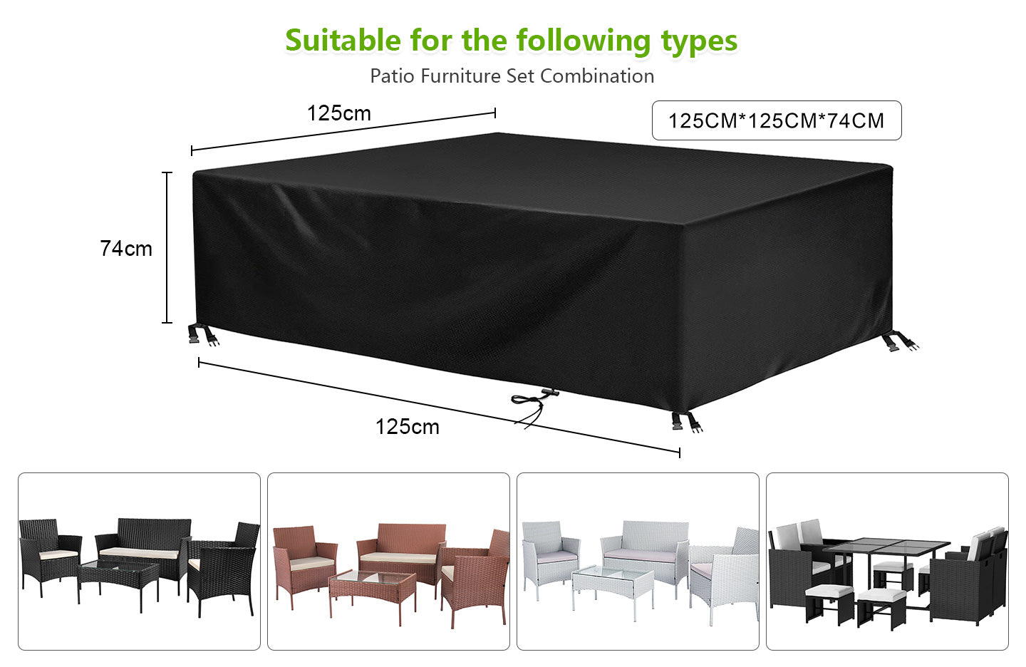 Patio Furniture Cover, Waterproof Outdoor Furniture Cover for Patio Table and Chair