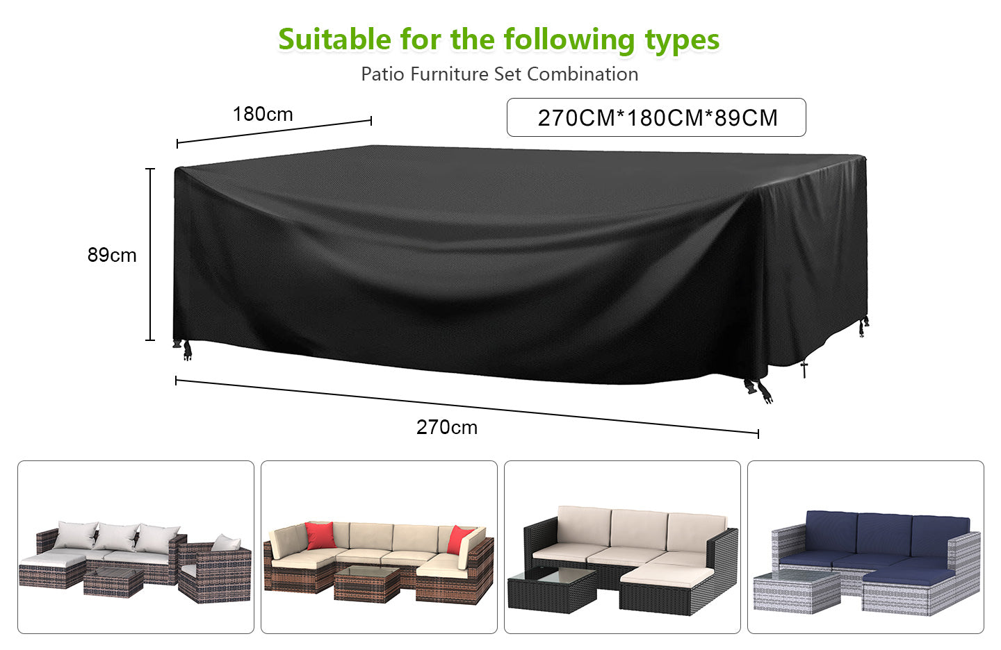 Patio Furniture Cover, Waterproof Outdoor Furniture Cover for Patio Table and Chair