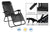 2x Sunloungers, Folding Recliner Garden Chair leisure Beach Chair With headrest For Garden Outdoor Camping