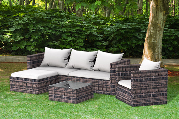 Rattan Patio on the Grass