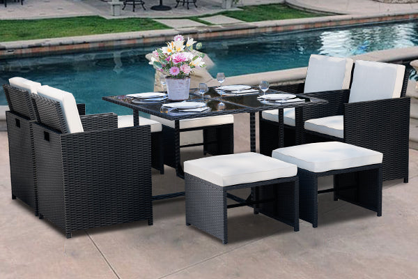 Ways to Maintain Your Glass Top Table of Rattan Garden Furniture