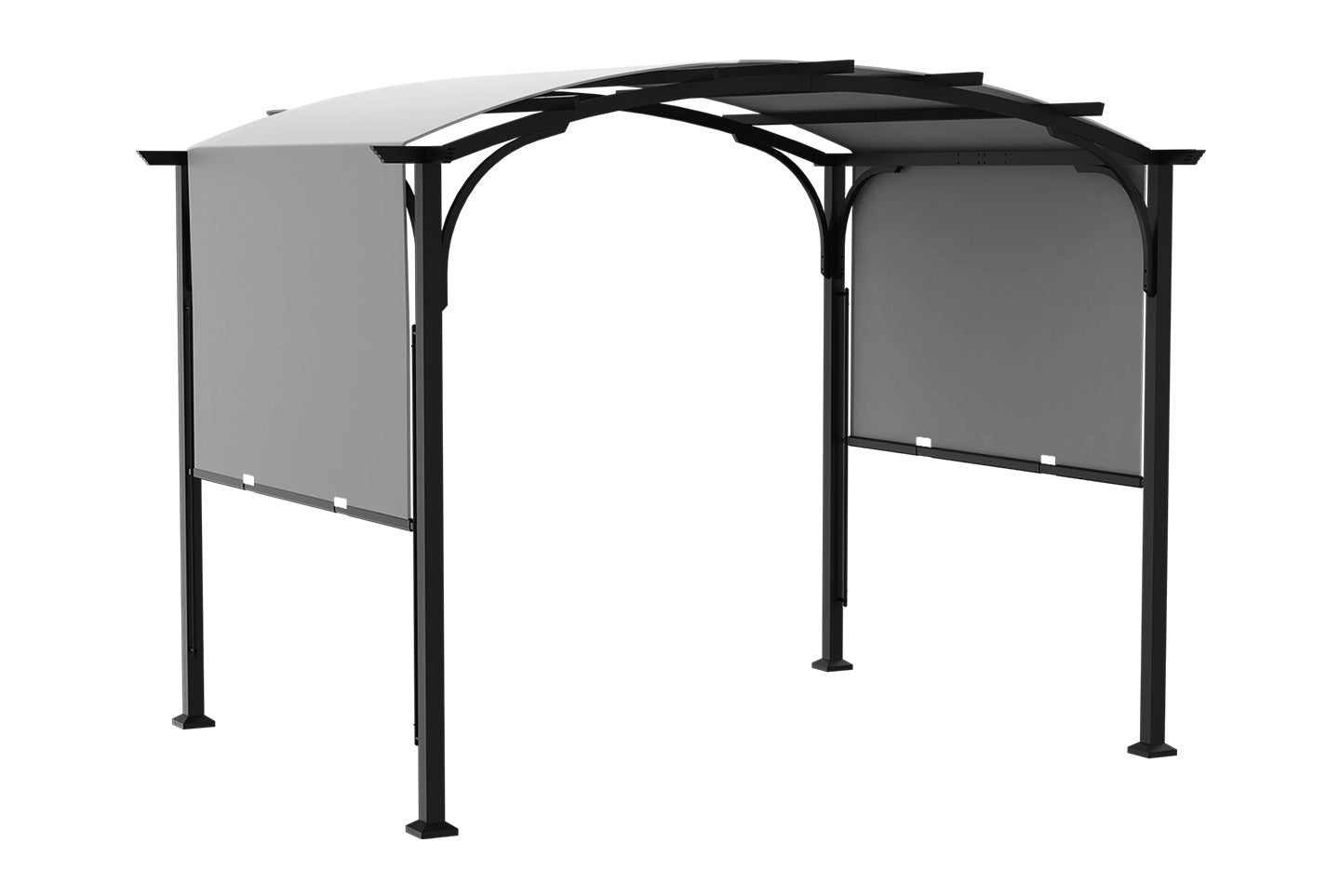 10' x 8' Metal Pergola Retractable Patio Gazebo Canopy Waterproof Sunshade for Outdoor BBQ