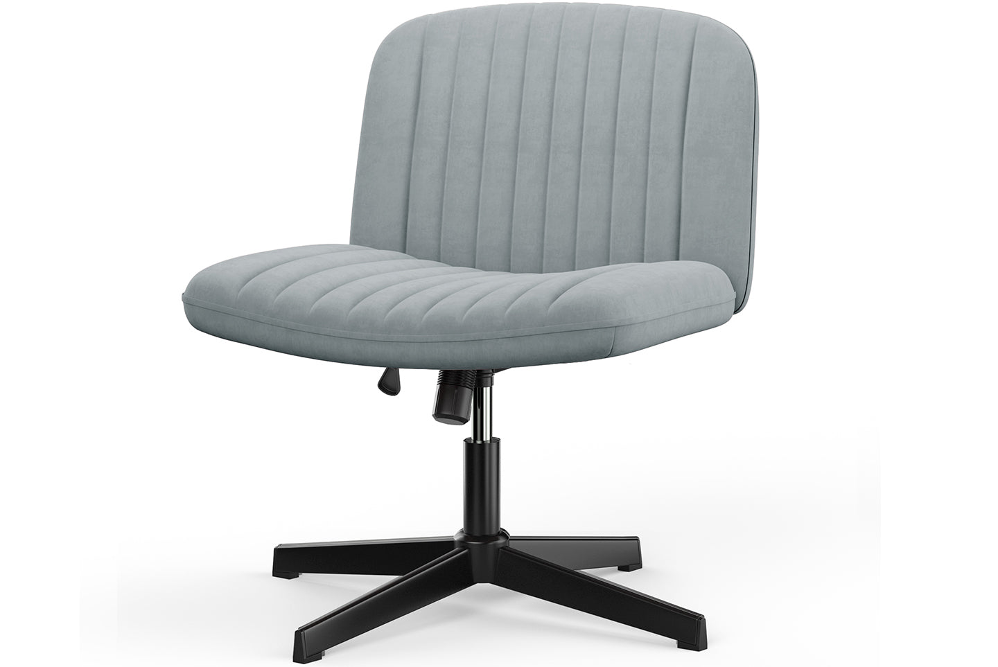 Product photograph of Ergonomic Cross Legged Office Chair Armless Wide Desk Chair With Mid Back Support For Home Office Bedroom Grey from RattanTree