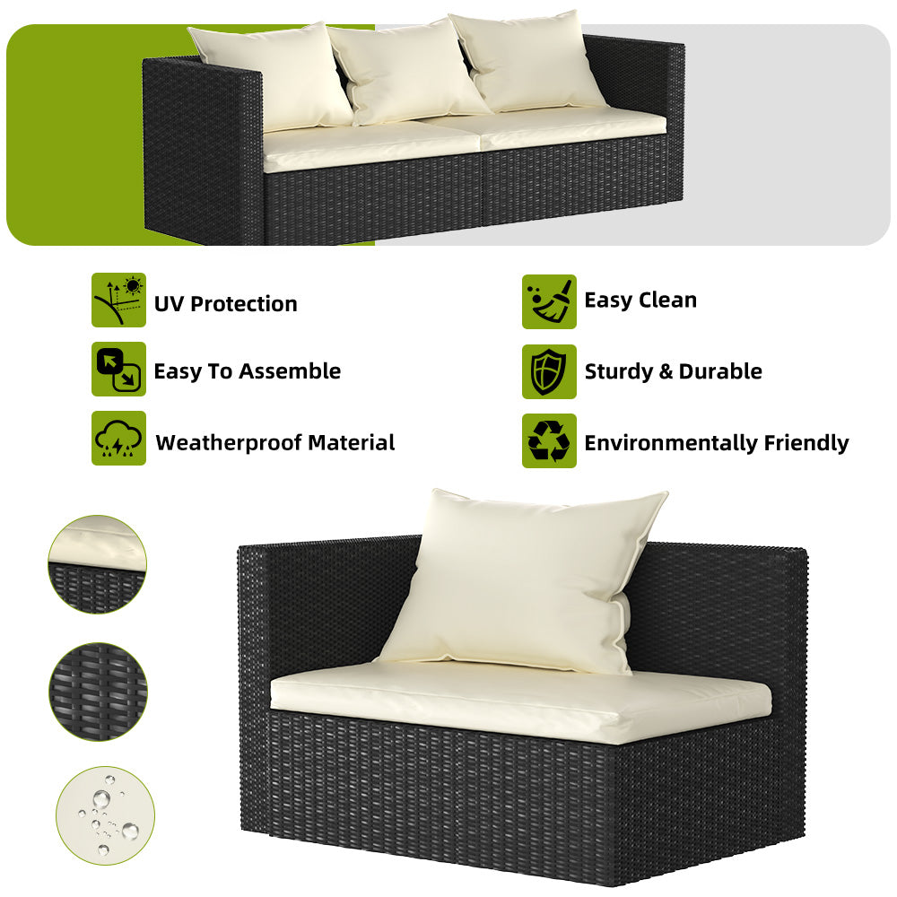 Garden Furniture Rattan Modular Corner Sofa Set 5 Seats  (2026 New Version)