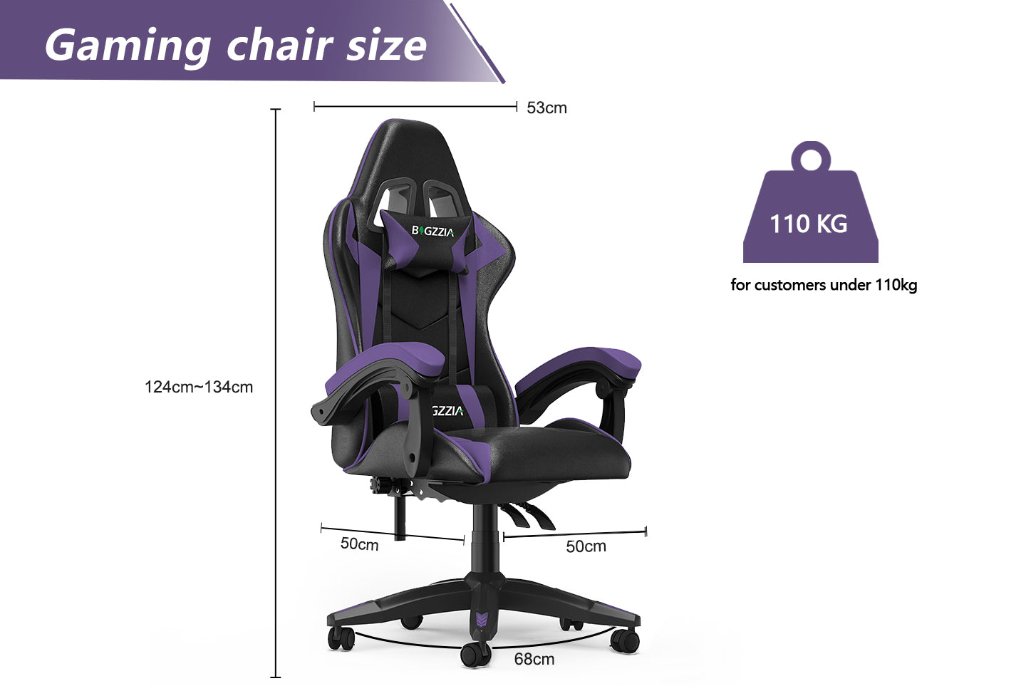 Gaming Chair Ergonomic Design with Headrest and Lumbar Pillow Rotatable Home PU Leather Office Chair