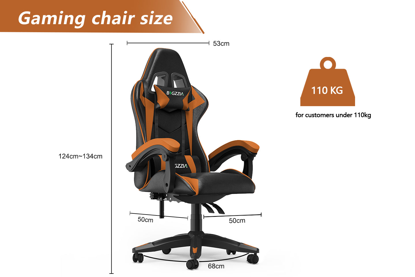 Gaming Chair Ergonomic Design with Headrest and Lumbar Pillow Rotatable Home PU Leather Office Chair