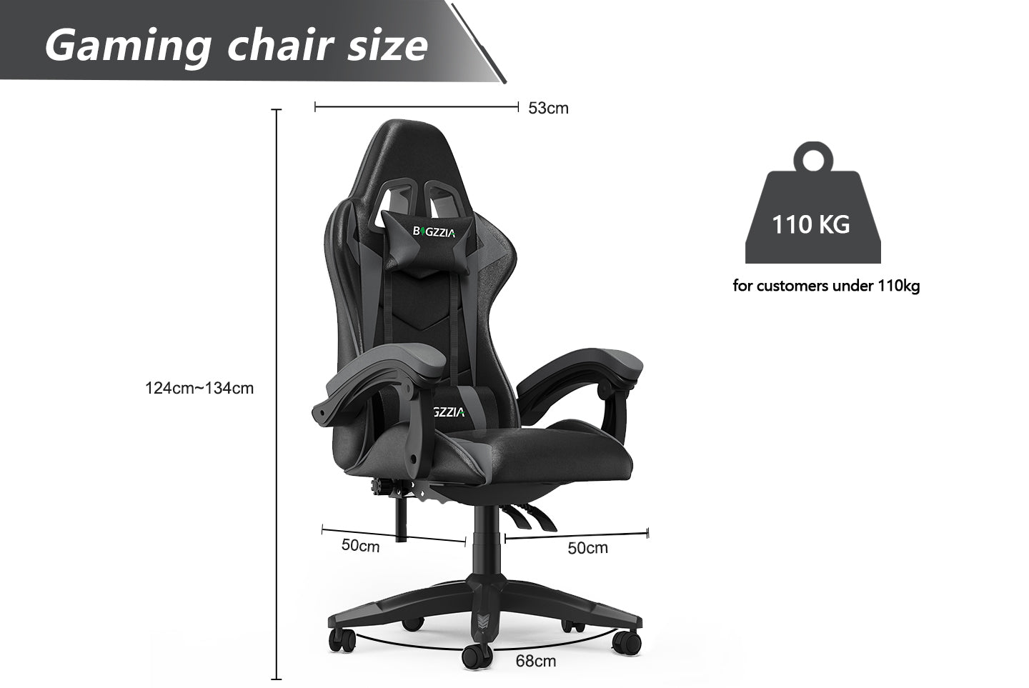 Gaming Chair Ergonomic Design with Headrest and Lumbar Pillow Rotatable Home PU Leather Office Chair