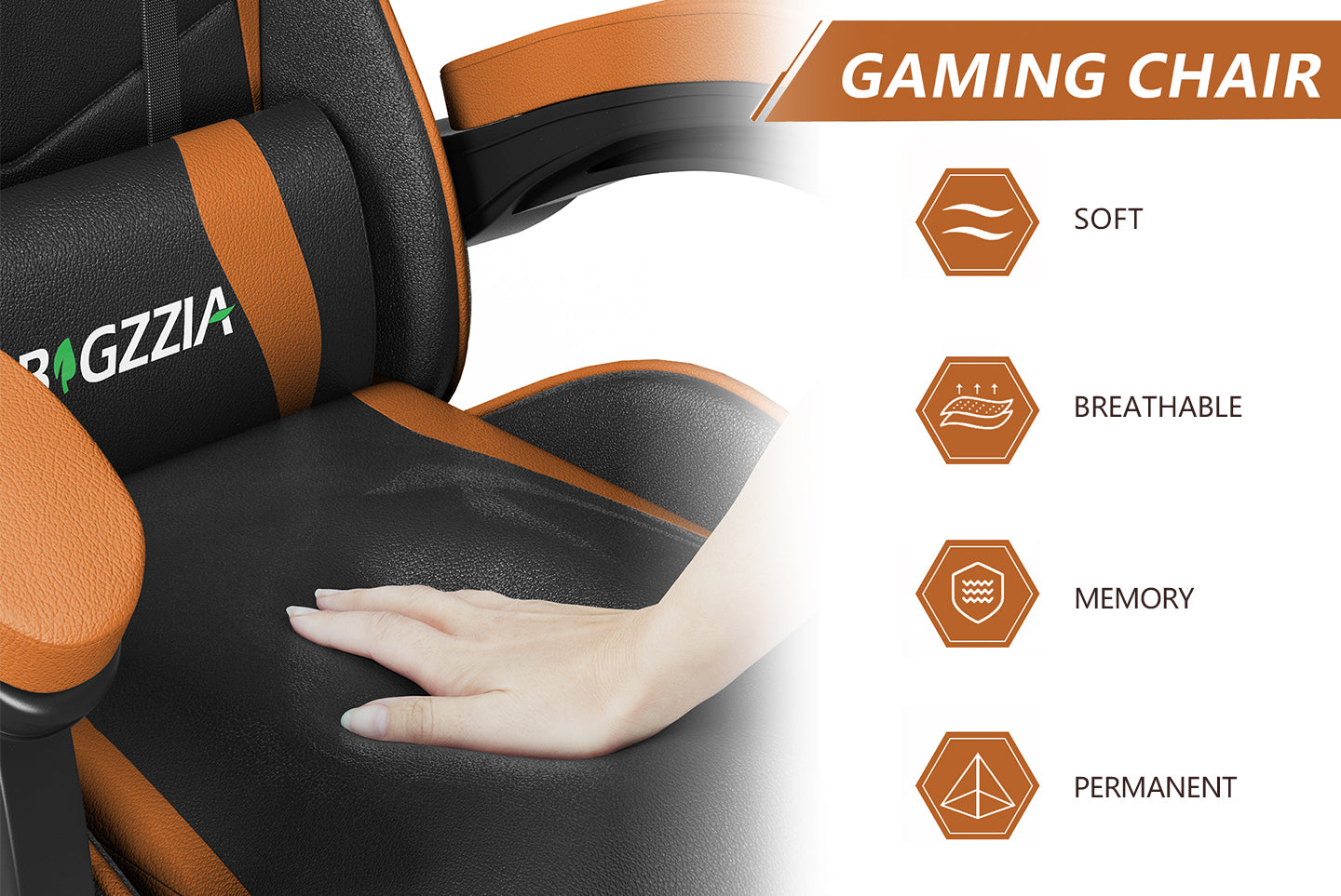 Gaming Chair Ergonomic Design with Headrest and Lumbar Pillow Rotatable Home PU Leather Office Chair