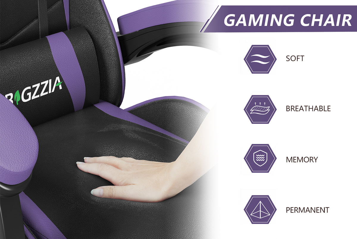 Gaming chair black and purple online