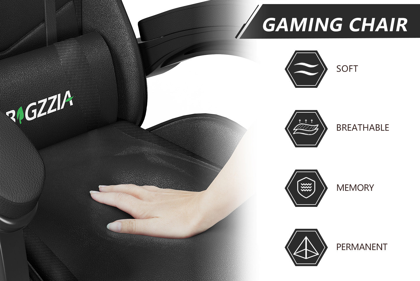 Gaming Chair Ergonomic Design with Headrest and Lumbar Pillow Rotatable Home PU Leather Office Chair