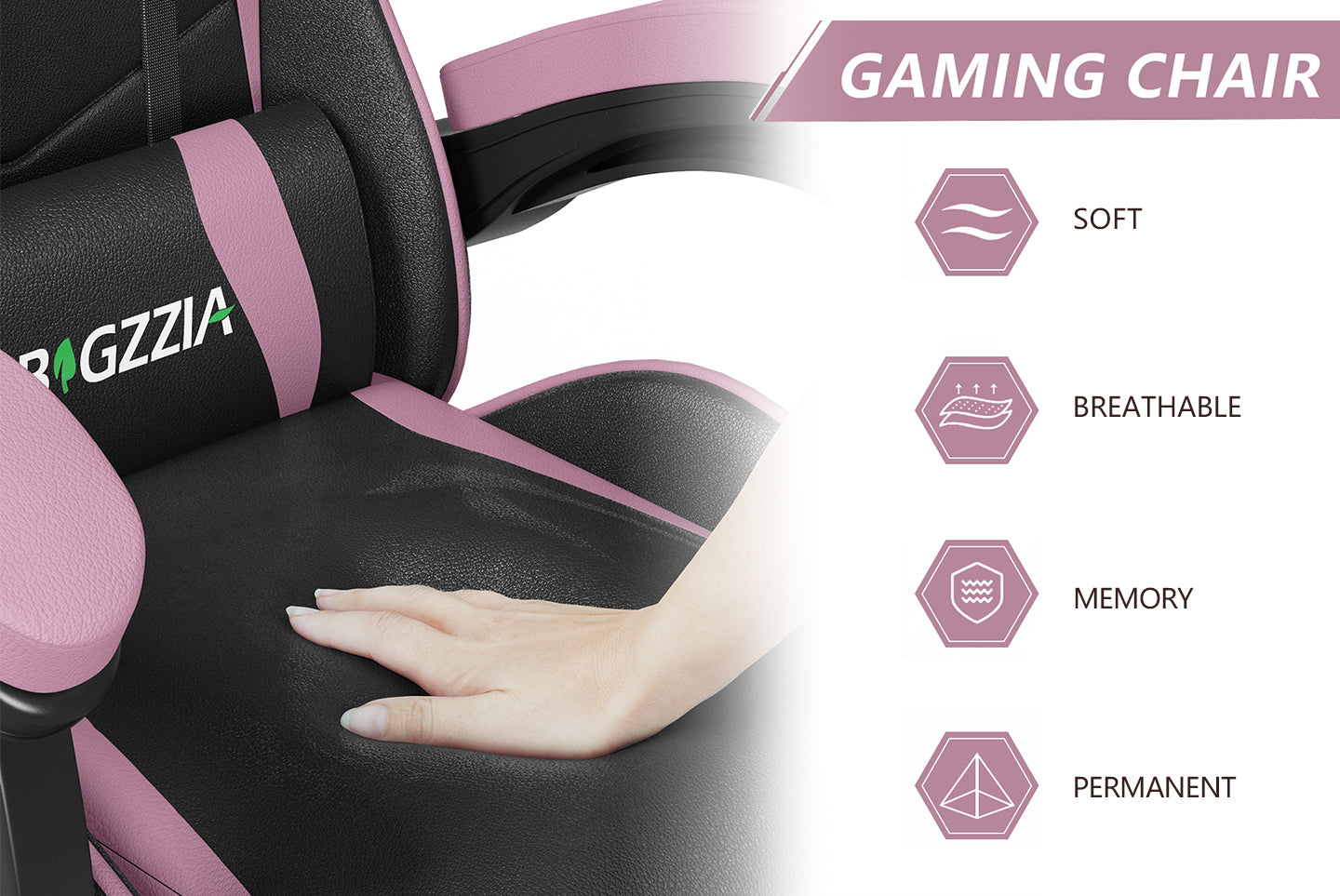 Gaming Chair Ergonomic Design with Headrest and Lumbar Pillow Rotatable Home PU Leather Office Chair