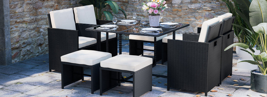 9-Piece Wicker Set