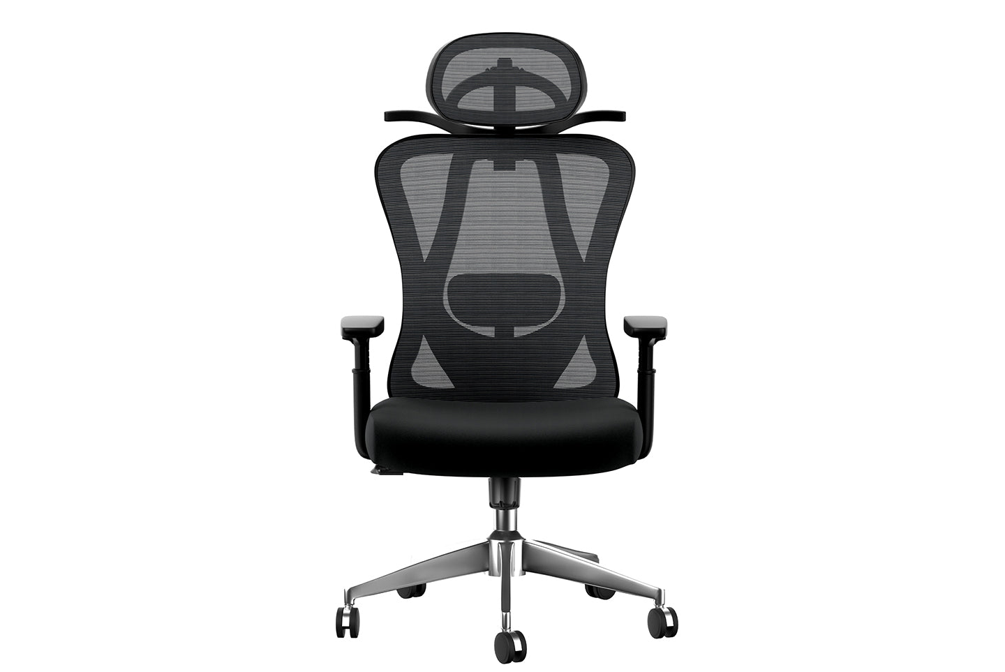 Ergonomic Mesh Office Chair High Back Home Office Desk Chair with Adjustable Headrest, Armrests, Lumbar Support Black