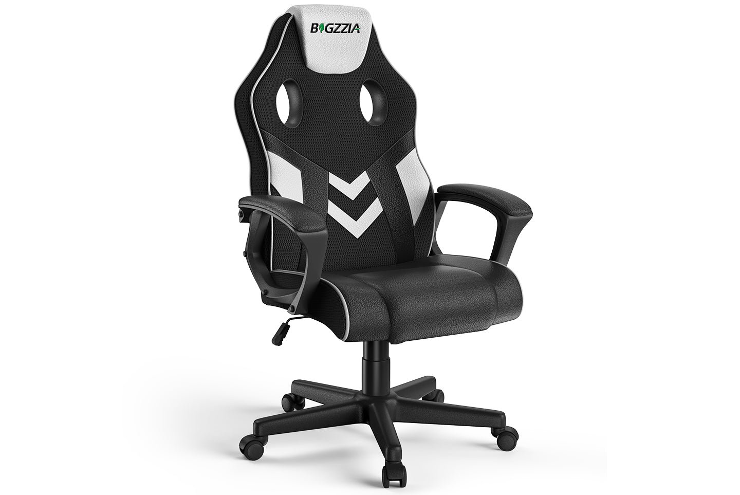 PU Leather Gaming Chair Ergonomic Office Computer Chair with Headrest, Adjustable Height