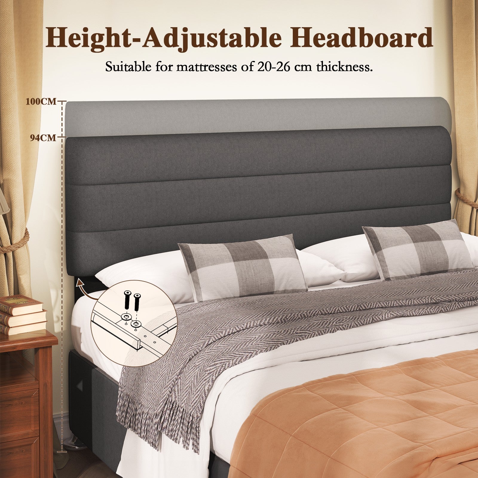 Divan Base Bed Frame With Headboard - No Mattress, No Storage