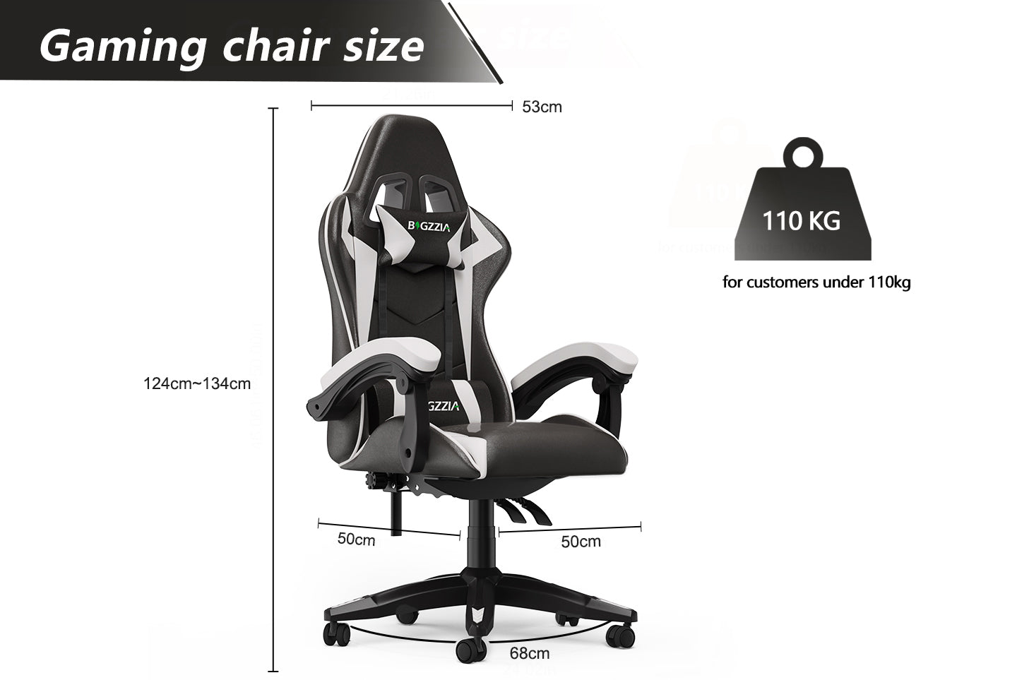 Gaming Chair Ergonomic Design with Headrest and Lumbar Pillow Rotatable Home PU Leather Office Chair