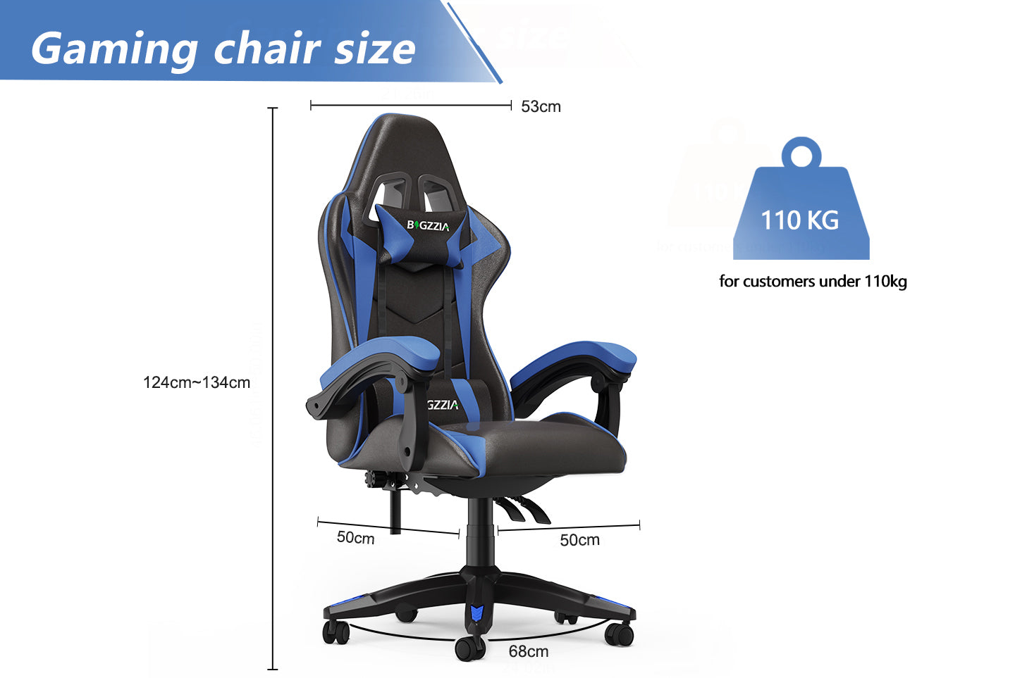 Gaming Chair Ergonomic Design with Headrest and Lumbar Pillow Rotatable Home PU Leather Office Chair