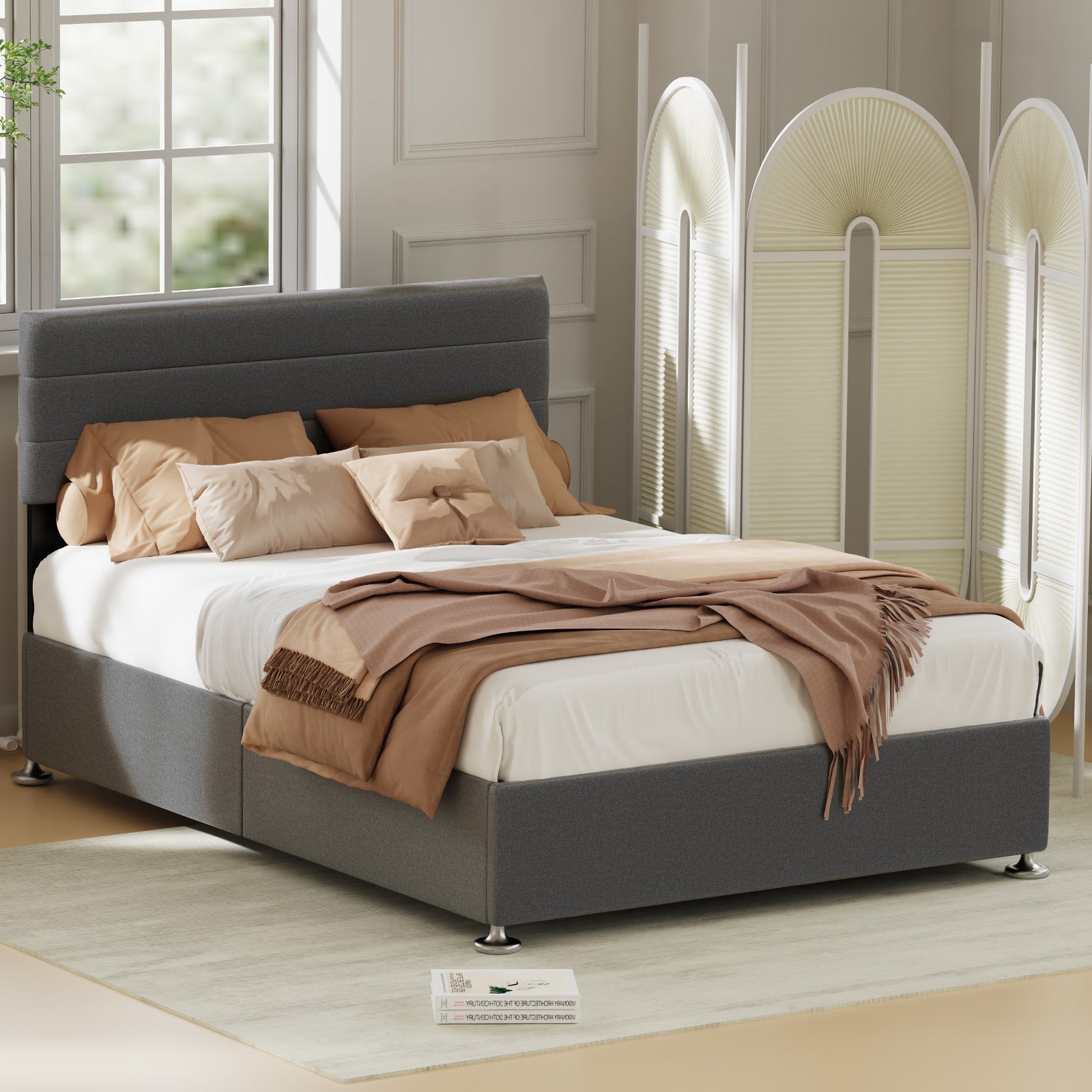 Divan Base Bed Frame With Headboard - No Mattress, No Storage