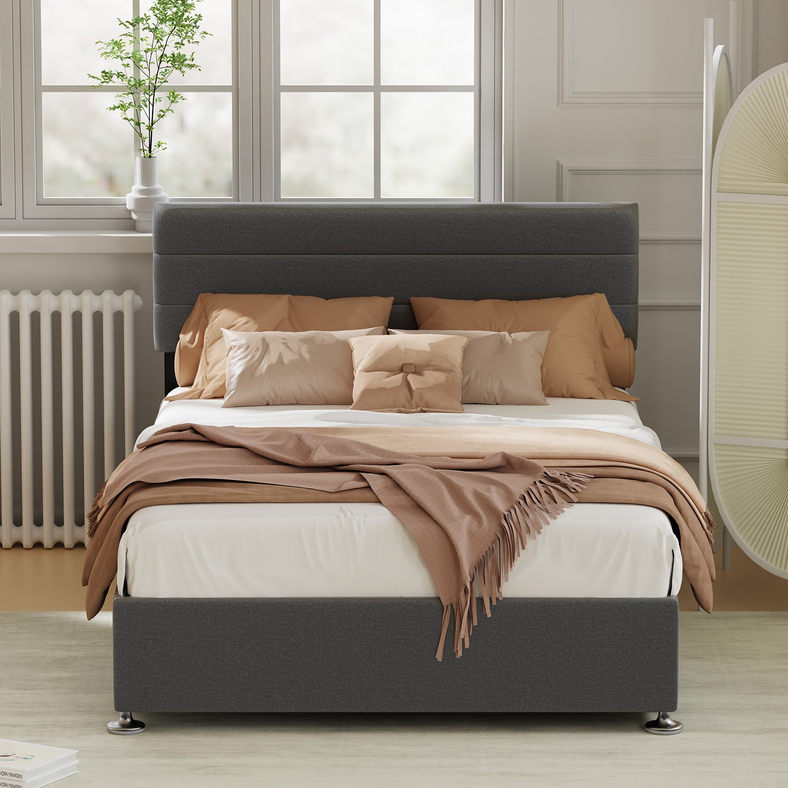 Divan Base Bed Frame With Headboard - No Mattress, No Storage