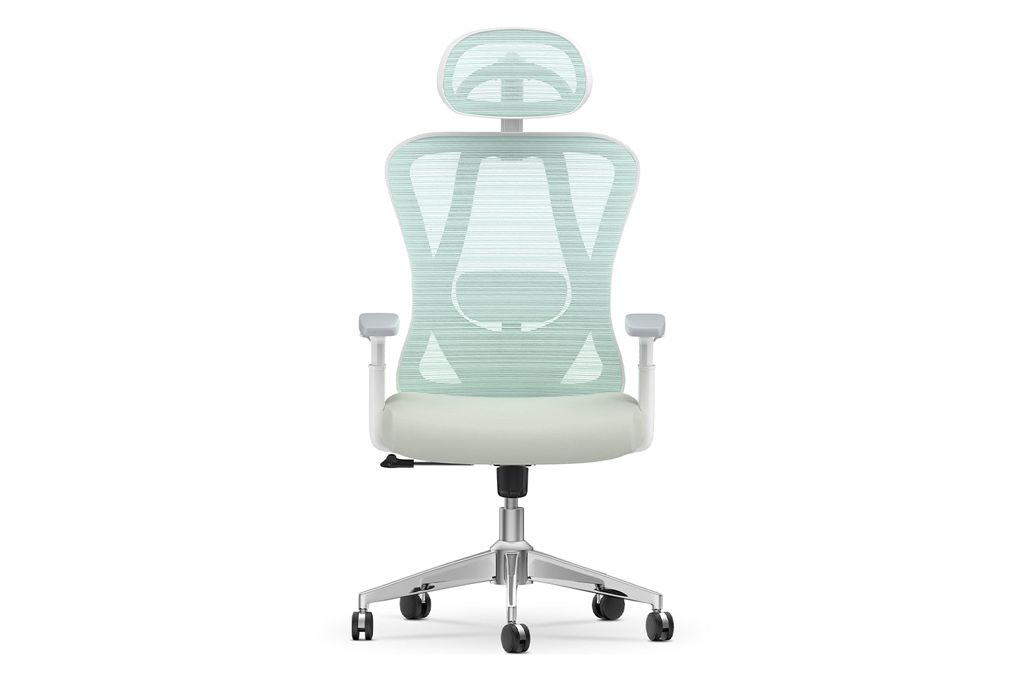 Ergonomic Mesh Office Chair High Back Home Office Desk Chair with Adjustable Headrest, Armrests, Lumbar Support Green