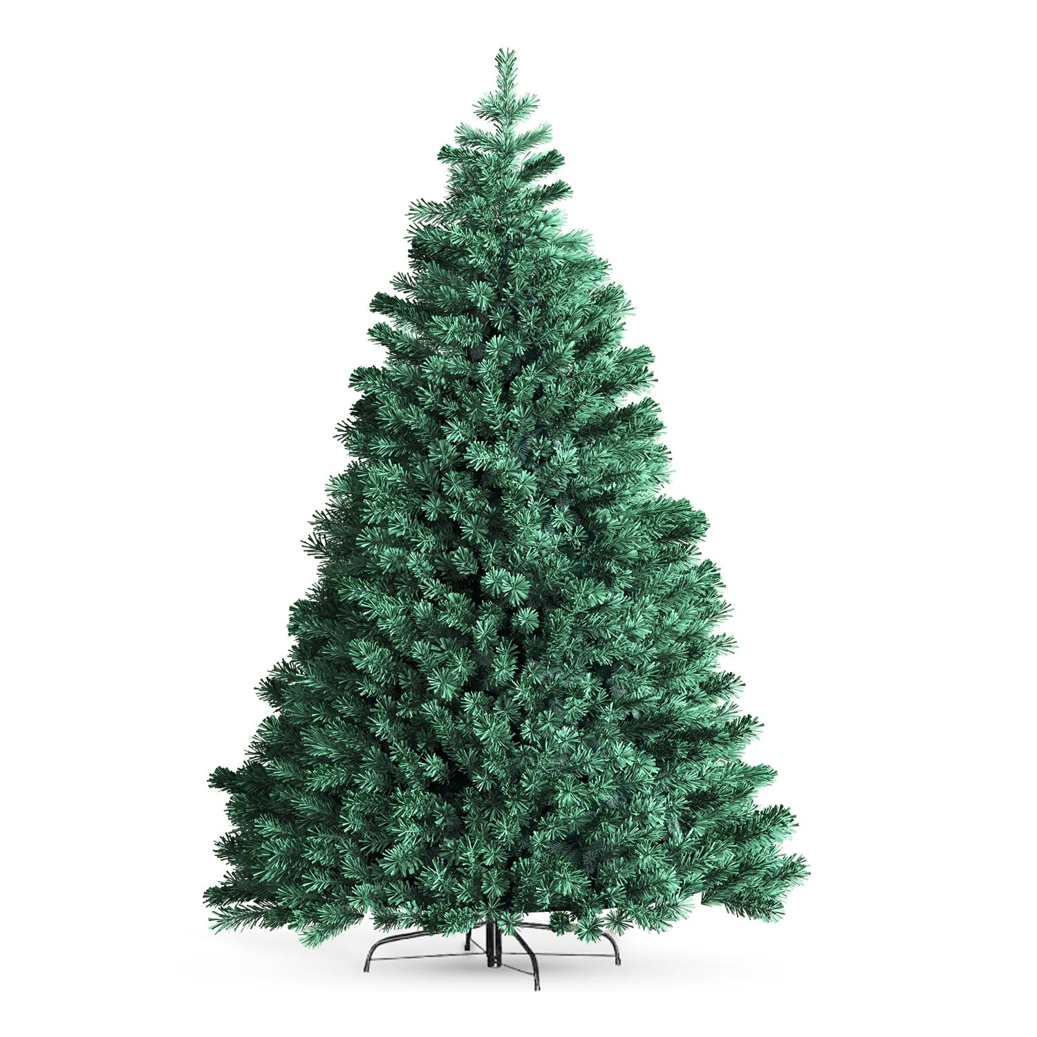 Artificial Christmas Tree Foldable Flocked Trees with Metal Stand Xmas Decoration
