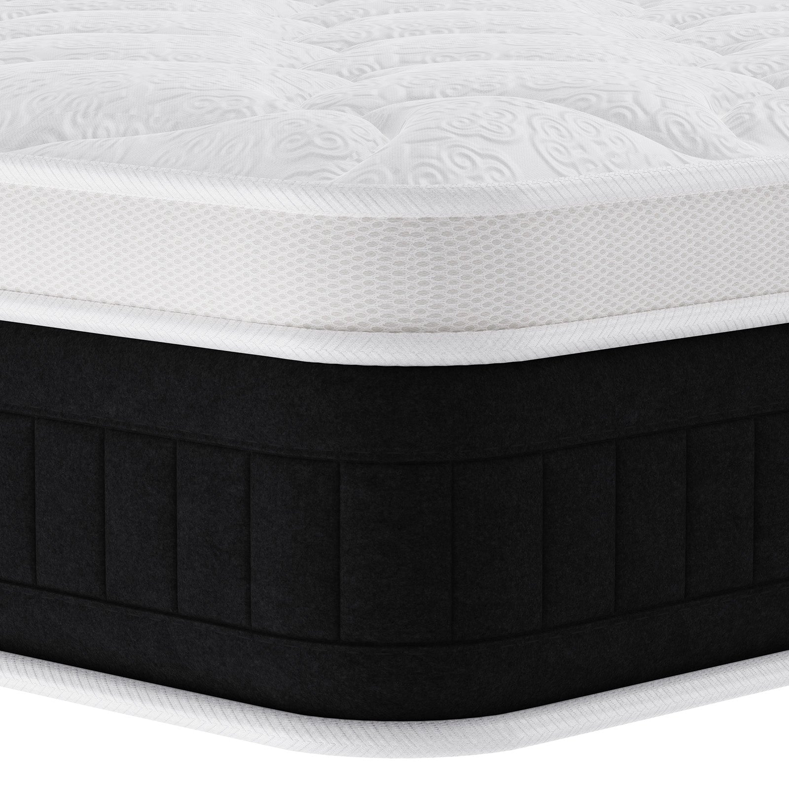 RattanTree Pocket Spring Mattress With Memory Foam 25CM Hybrid Mattresses Medium Firm Edge Support, 90cm X 190cm