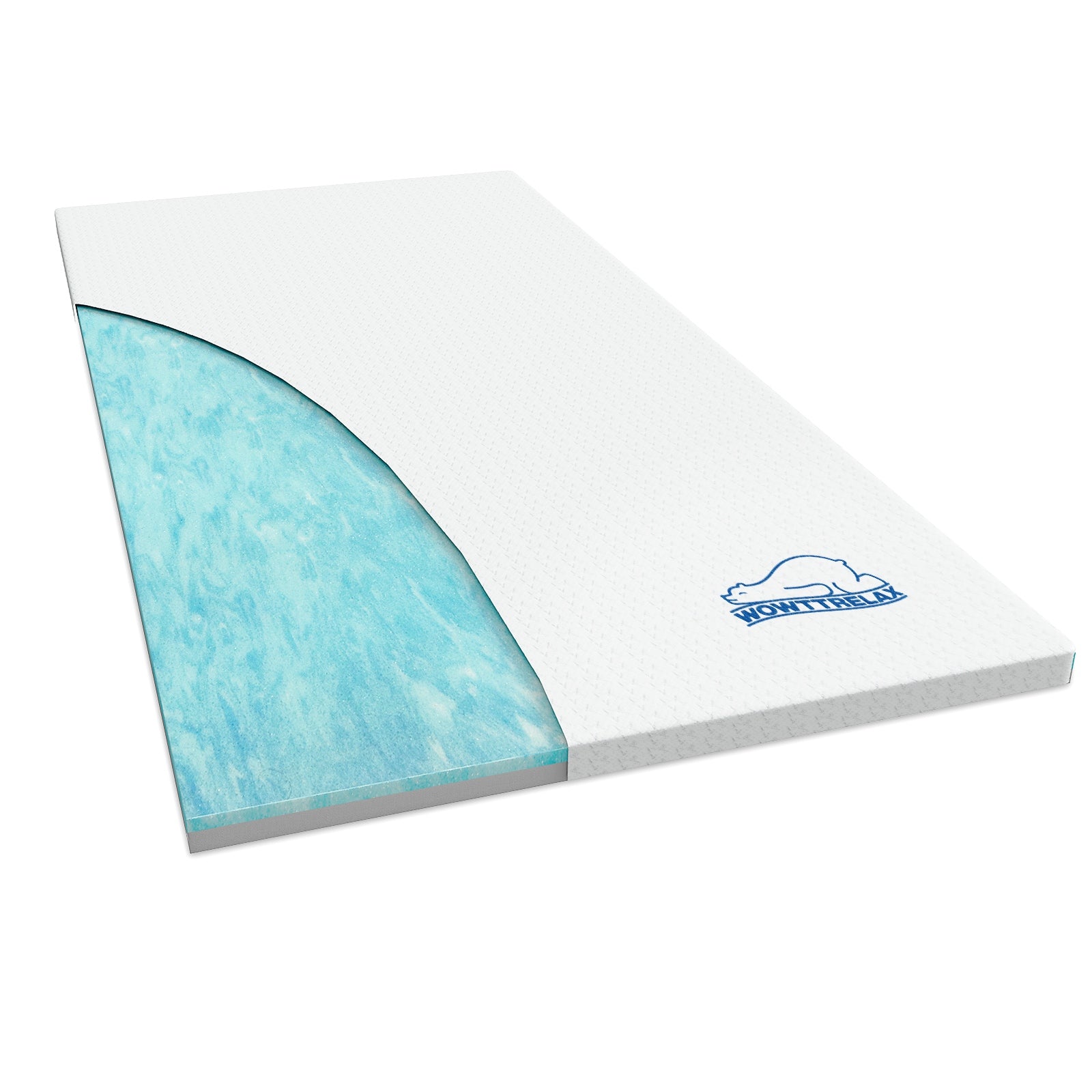 Mattress Topper Dual Layer 5cm Memory Foam Mattress Topper with Removable & Washable Cover