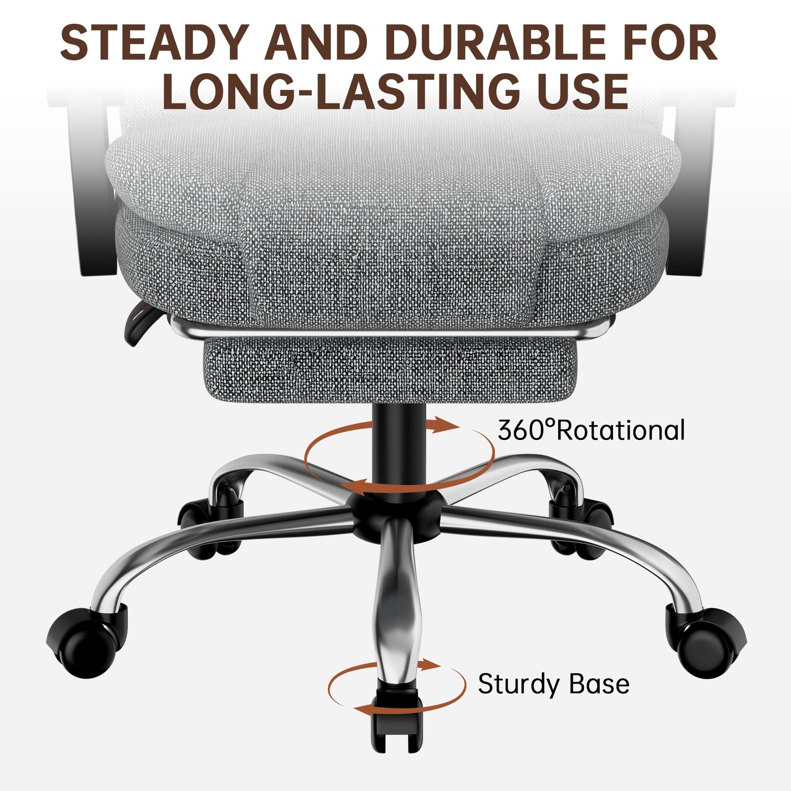 Ergonomic Executive Office Chair PU Leather High Back Computer Desk Chair with Reclining Tilt Function for Home Office Working