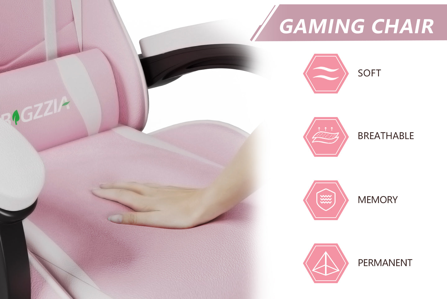 Gaming Chair Ergonomic Design with Headrest and Lumbar Pillow Rotatable Home PU Leather Office Chair