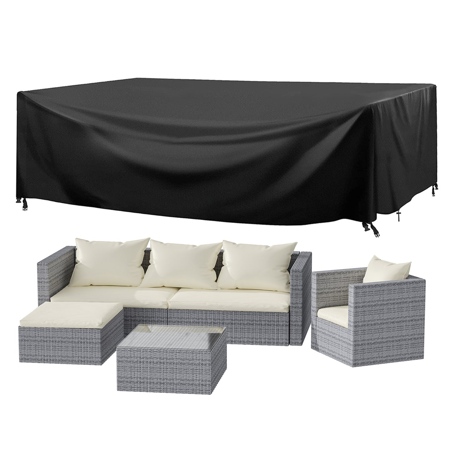 Garden Furniture Rattan Modular Corner Sofa Set 5 Seats  (2026 New Version)