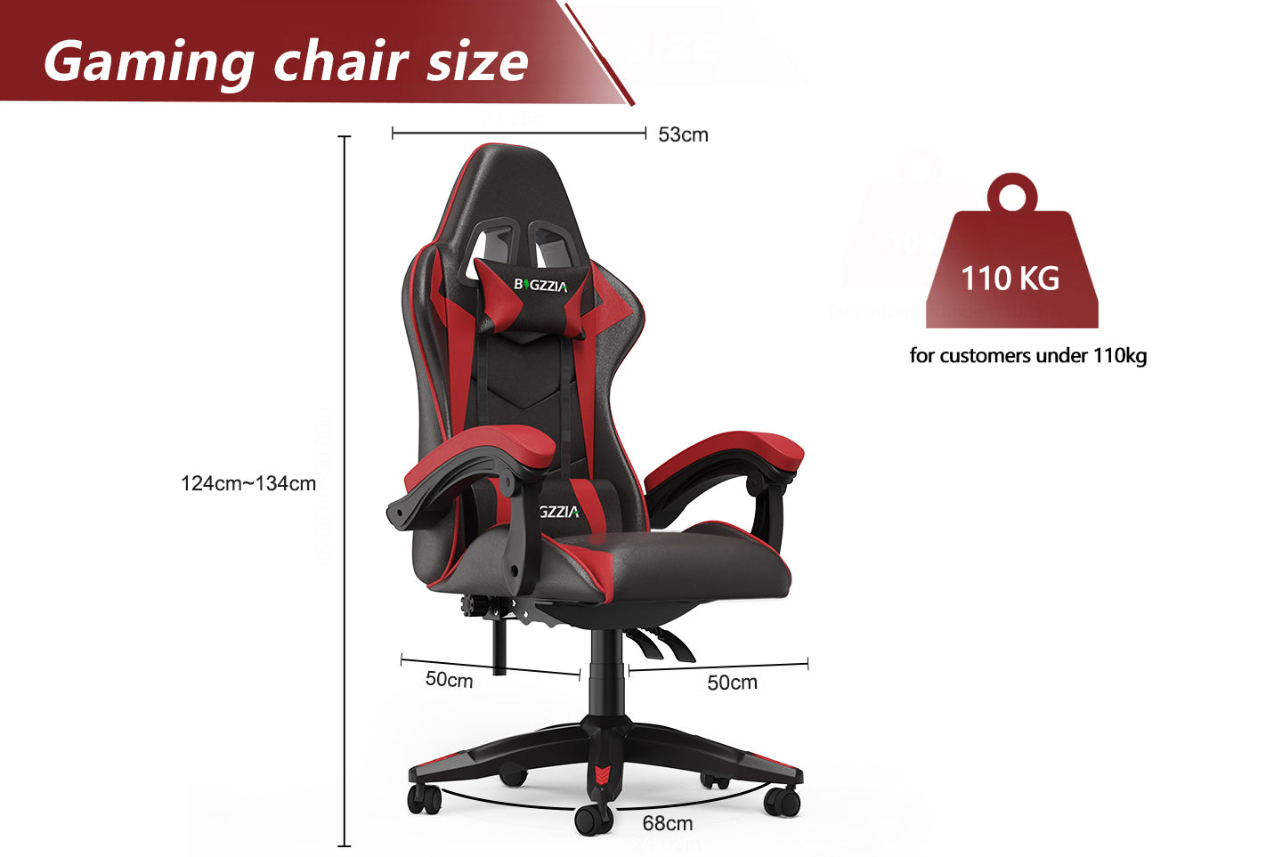 Gaming Chair Ergonomic Design with Headrest and Lumbar Pillow Rotatable Home PU Leather Office Chair