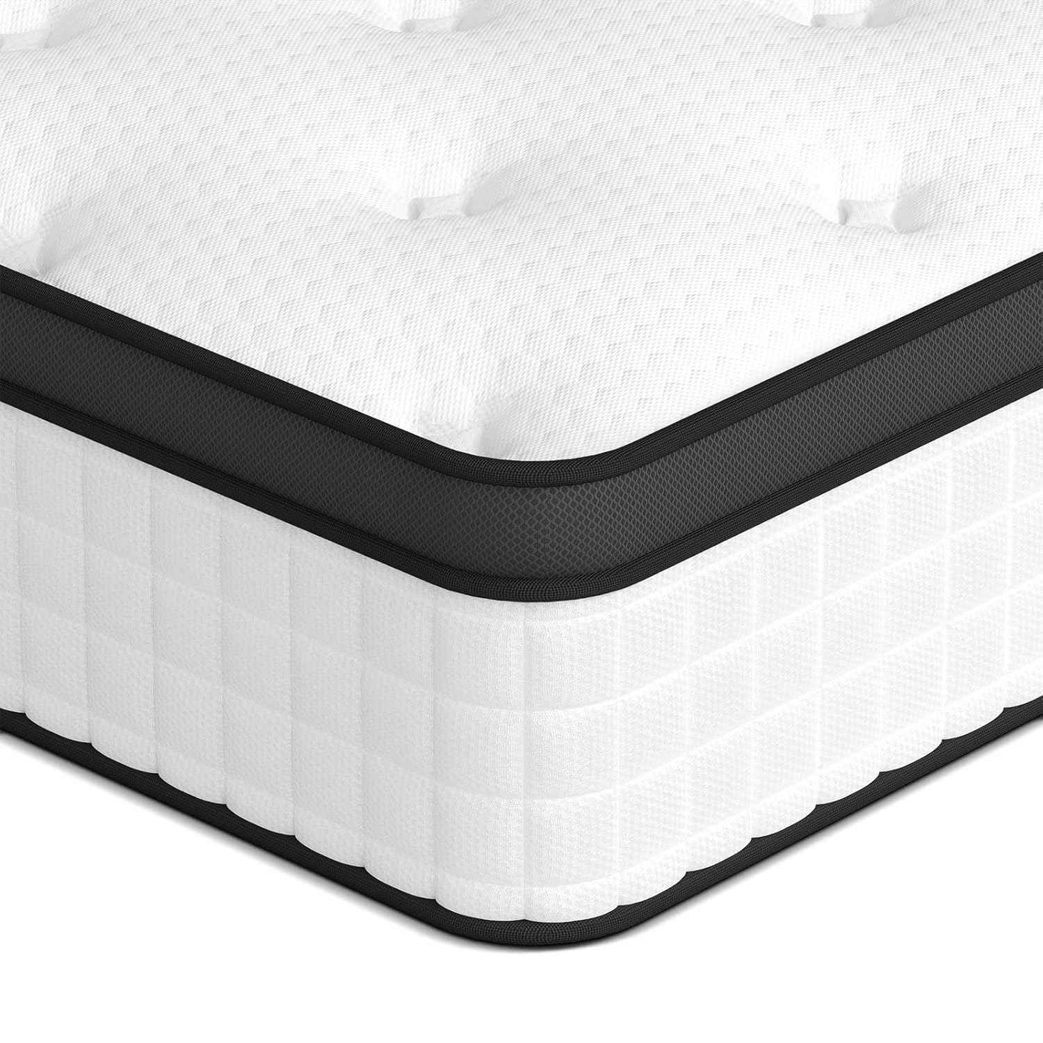 25CM Pocket Sprung Mattress with Anti-mite Fabric and Wave Memory Foam, Spring Hybrid Mattress-Medium Firm