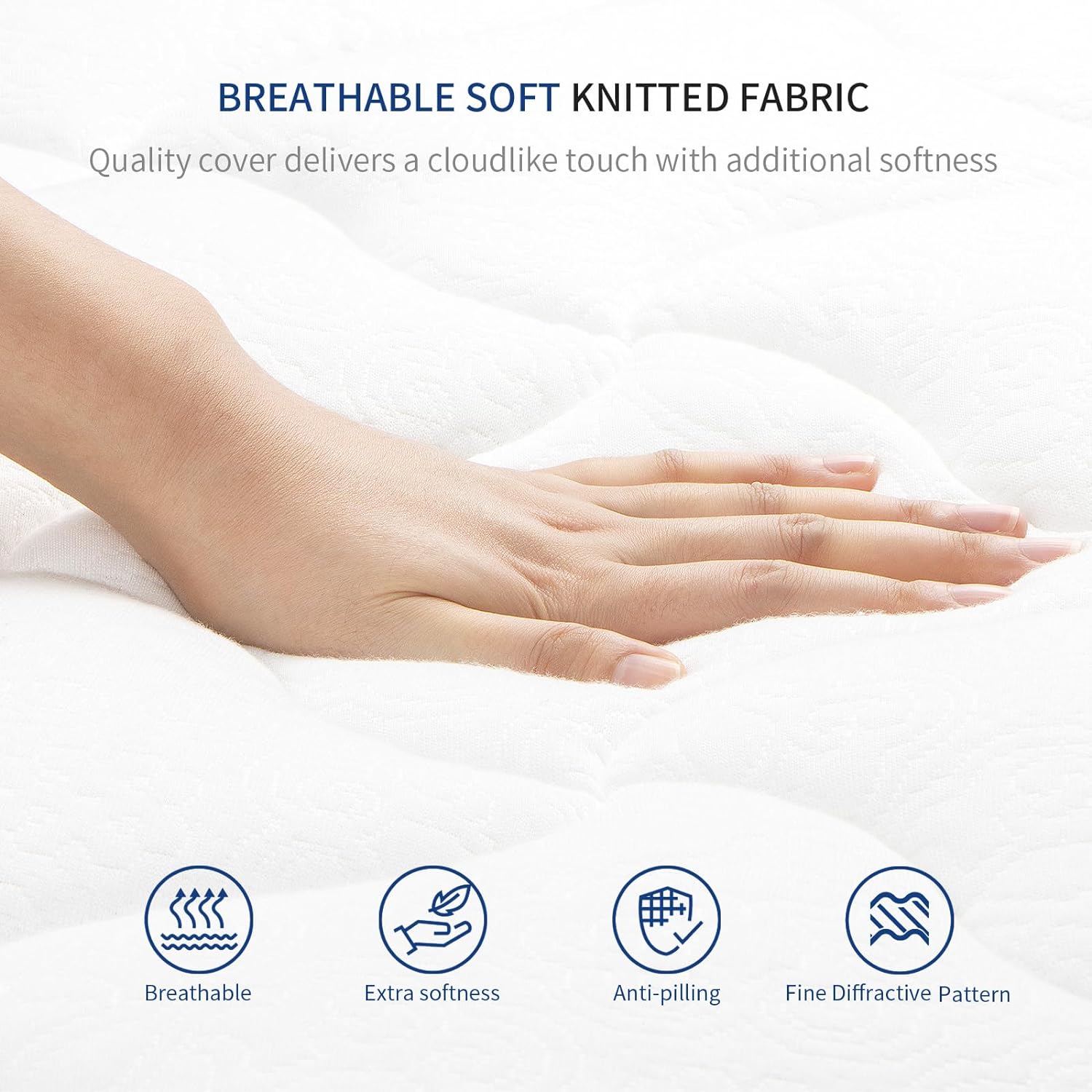 Gel Memory Foam Mattress 25CM Pocket Sprung Hybrid Mattress with Breathable Soft Fabric, Medium Firm