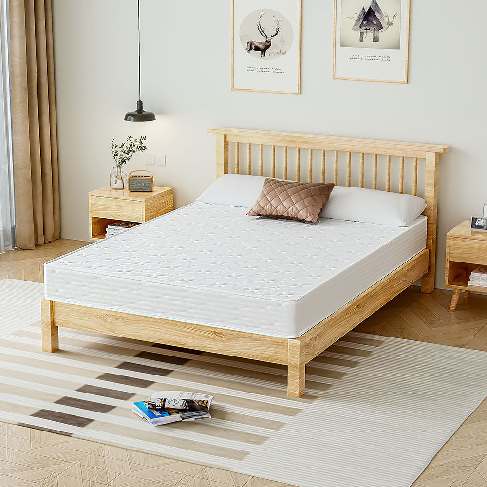 25CM Memory Foam Pocket Spring Mattress Hybrid Mattresses Medium Firm with Breathable Knitted Fabric