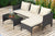 3-Piece Outdoor Furniture Set Rattan Garden Furniture, Chaise Conversation Sets for Patio