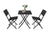 3 Pieces Rattan Bistro Sets Foldable Bistro Table Set Outdoor Furniture