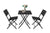 3 Pieces Rattan Bistro Sets Foldable Bistro Table Set Outdoor Furniture